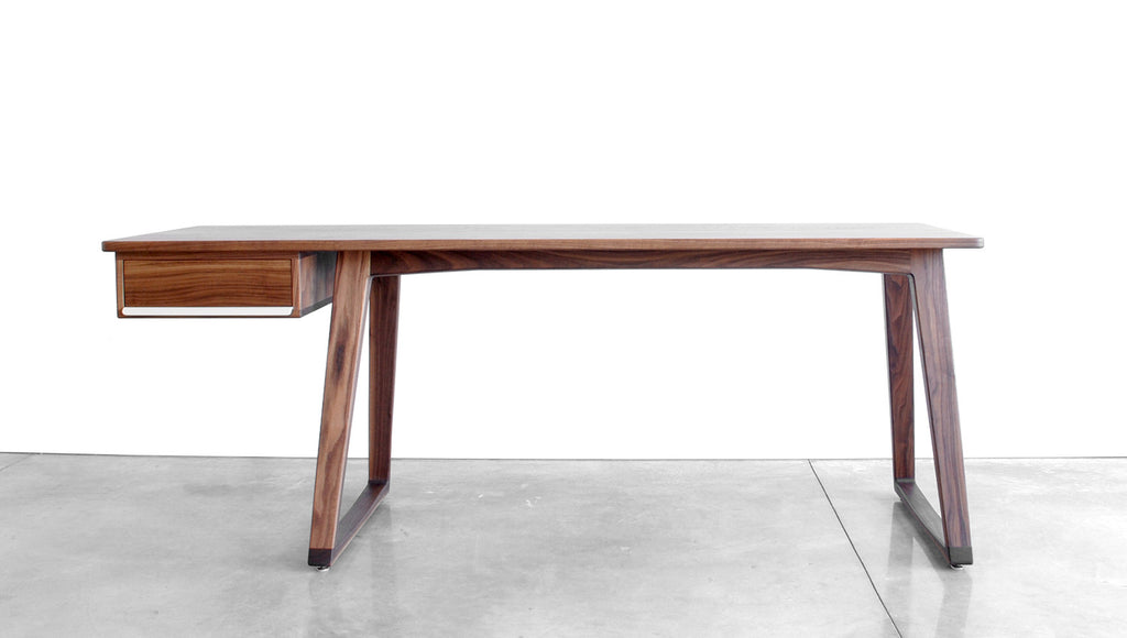 TURTLE DESK - HARDWOOD, 1 OR 2 DRAWERS