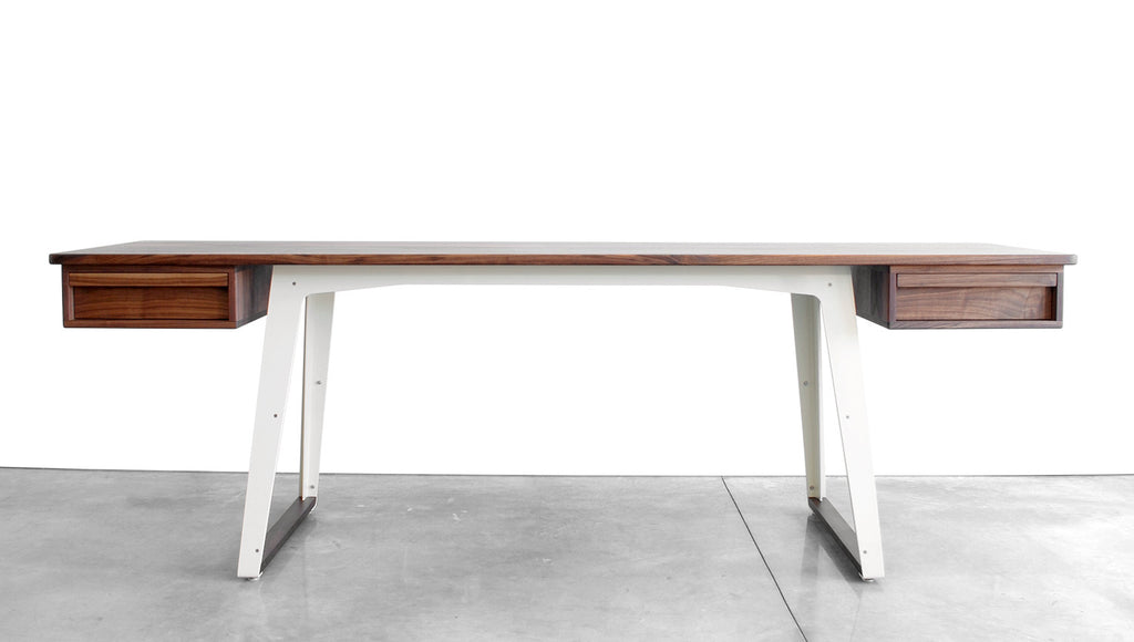 TURTLE DESK - STEEL LEGS, 1 OR 2 DRAWERS