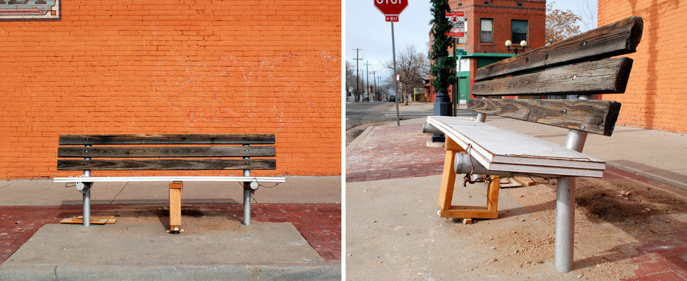 SIGNS THAT OUR NEIGHBORHOODS DON'T SUCK: THIS WACKED-OUT BENCH REHAB OUT FRONT OF THE 3RD AVENUE MARKET