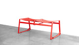 CRANE BENCH - RED STEEL, 2 SEAT