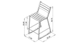 CRANE COUNTER CHAIR - STEEL