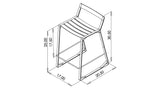 CRANE COUNTER CHAIR - STEEL, LOW BACK