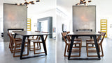 TURTLE DINING TABLE - STEEL LEGS