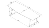 TURTLE DINING TABLE - STEEL LEGS