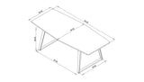 TURTLE DINING TABLE - STEEL LEGS